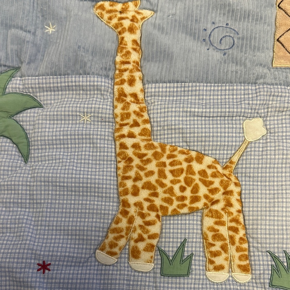 Vintage Kids Jungle Safari Themed Blanket - Picture 3 of 9
